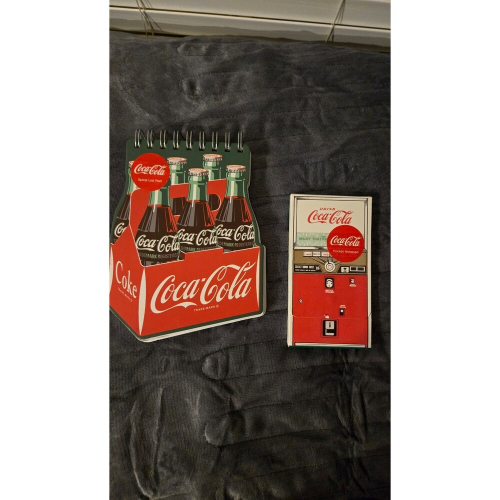 Coca-Cola 2 small notepads brand new regular coke merch